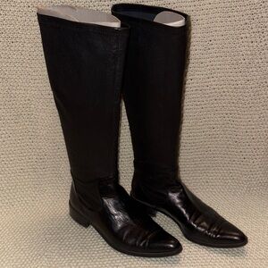 Elegant Black Leather Lady’s boots